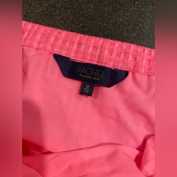 Mesh Bandeau Crop Top Neon Flamingo Pink - Picture 5 of 7